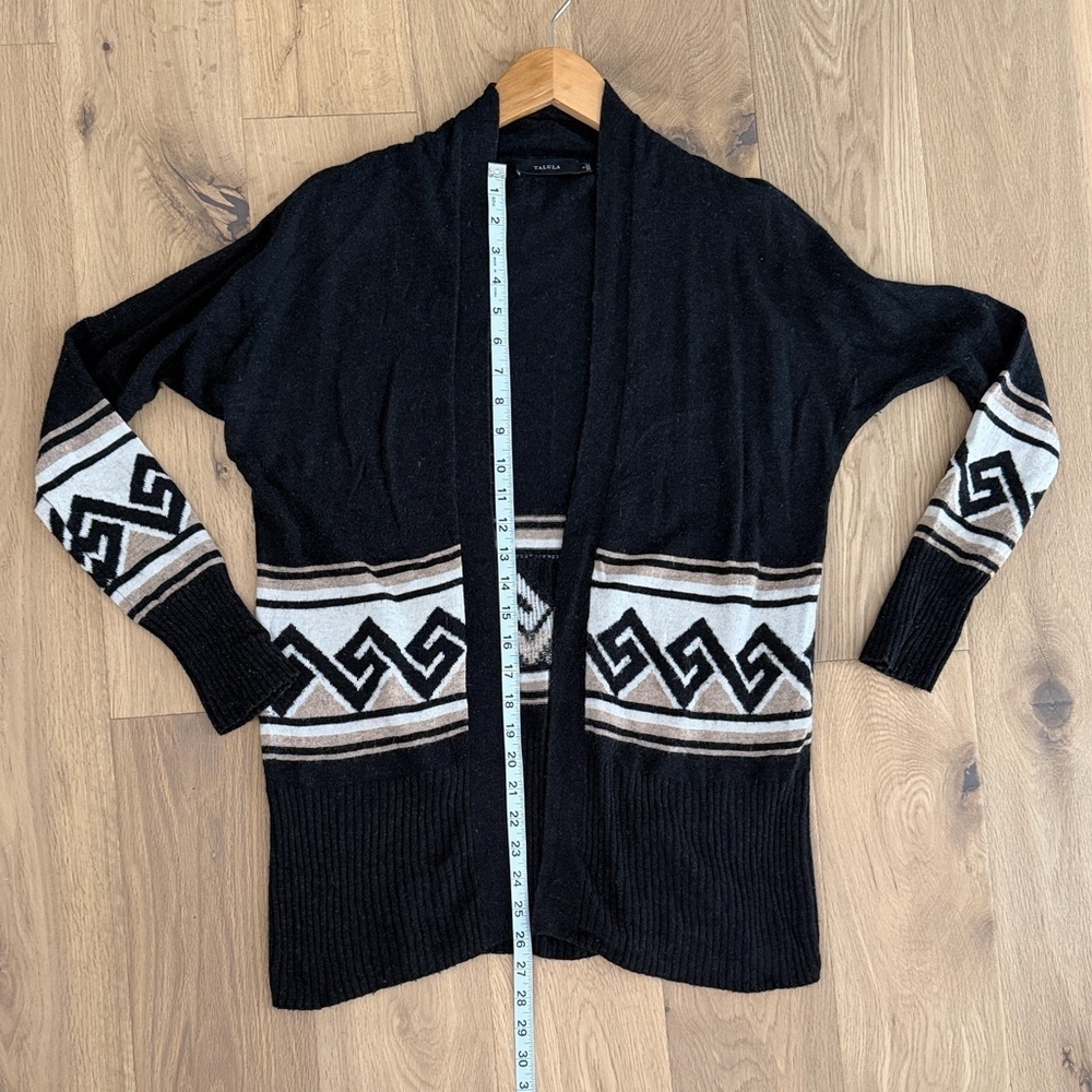 Aritzia Talula Black & Cream Angora Cashmere Blend Cardigan – Small - Picture 5 of 7